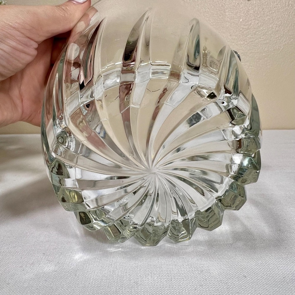 Vintage Crystal Oneida Ice Bucket with Gold Tongs | New without Box - Picture 10 of 10